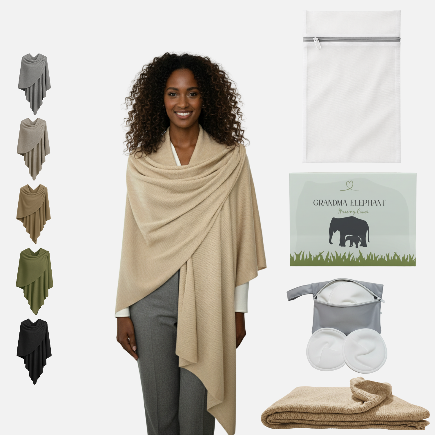 Beige Shawl - Nursing Covers - Scarf