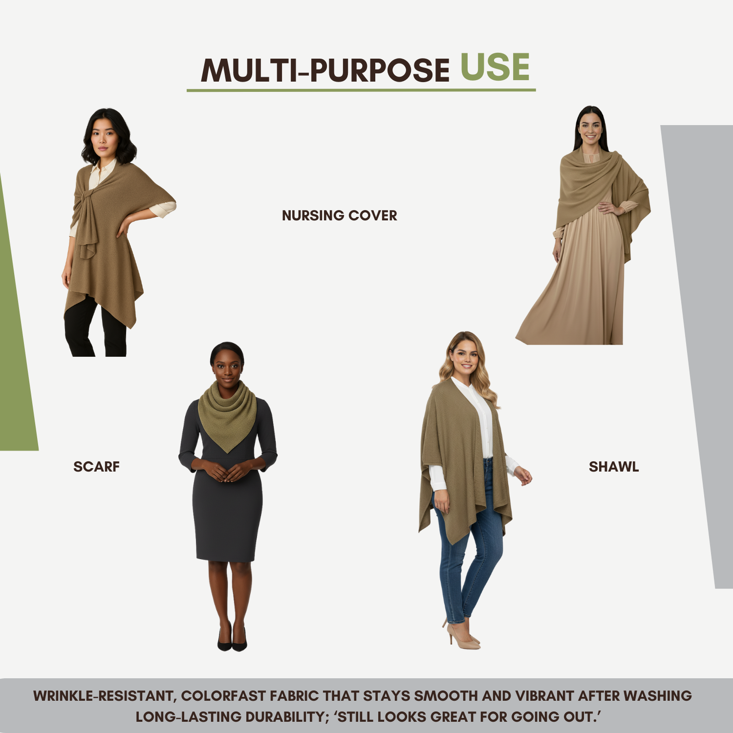 Kakhi Shawl - Nursing Covers - Scarf