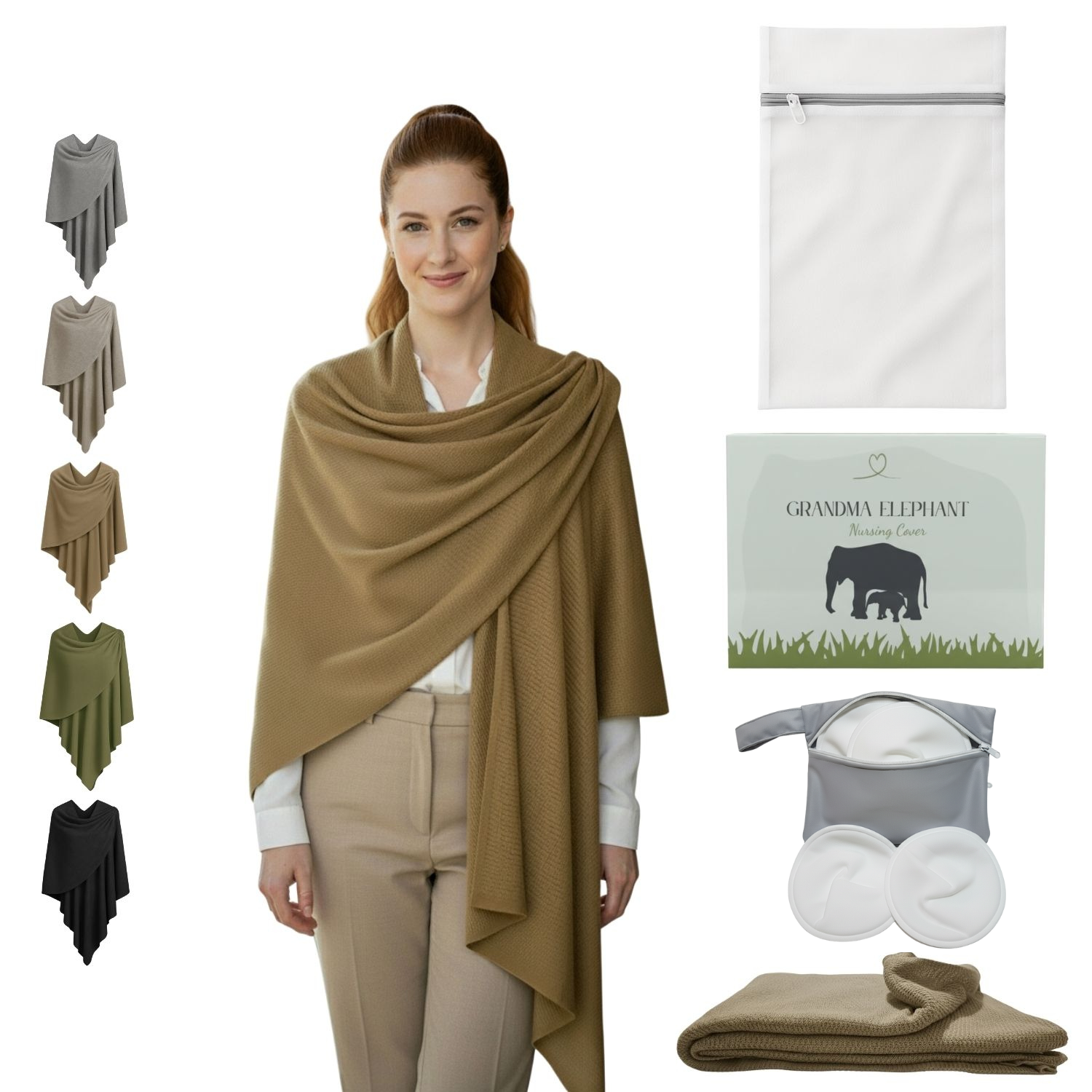 Kakhi Shawl - Nursing Covers - Scarf