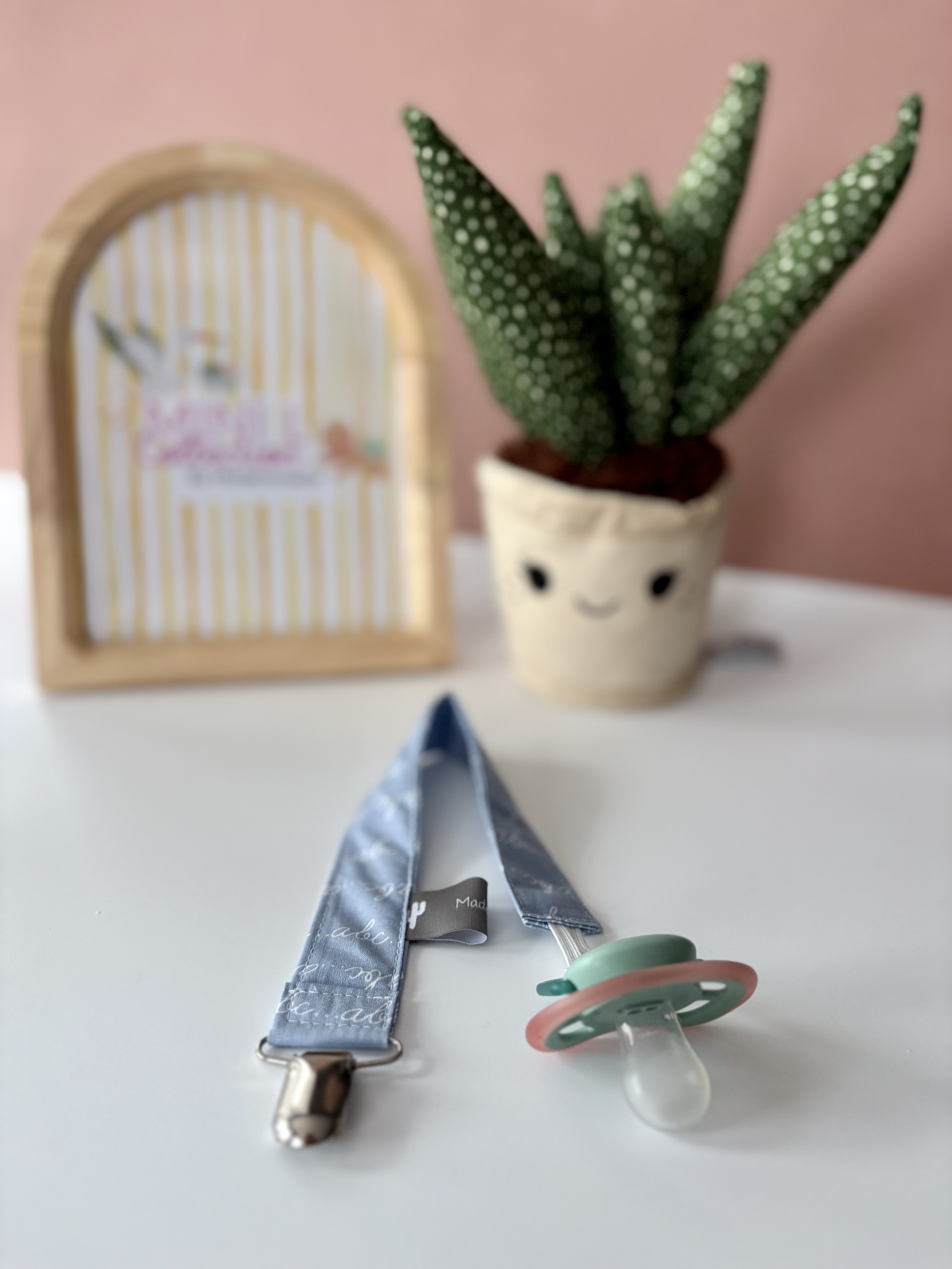 Attache tétine- ABC-BLEU