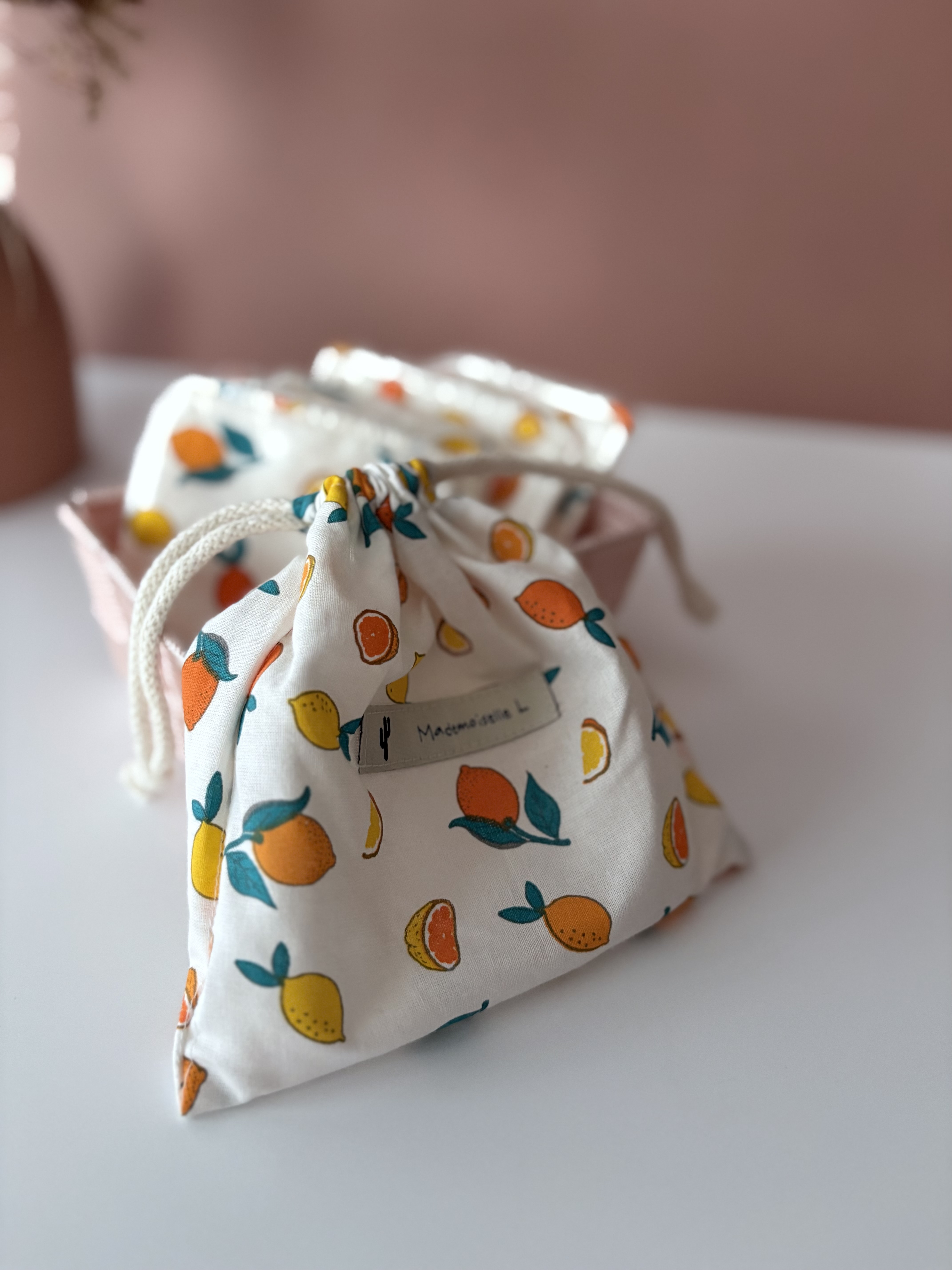 Pochon- COTON CITRON