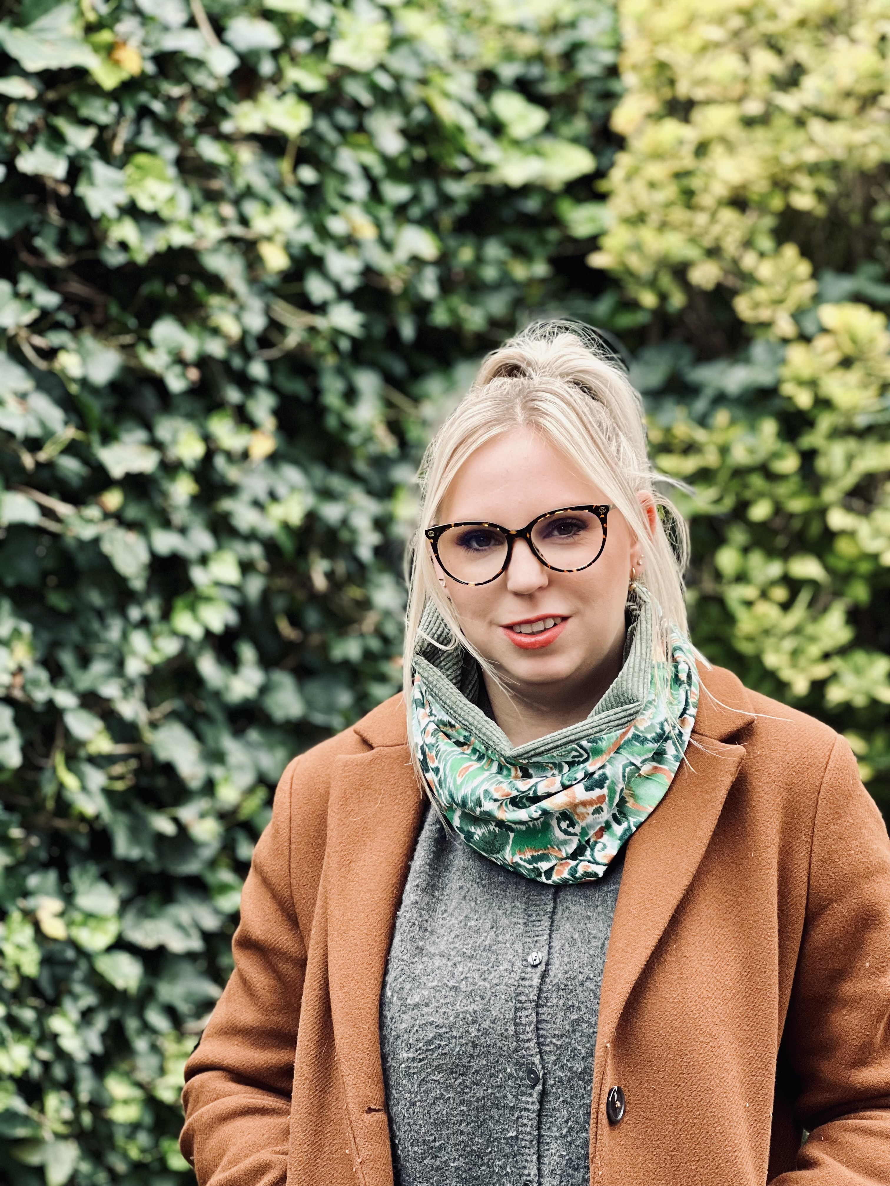 Snood hiver- VERT-ORANGE