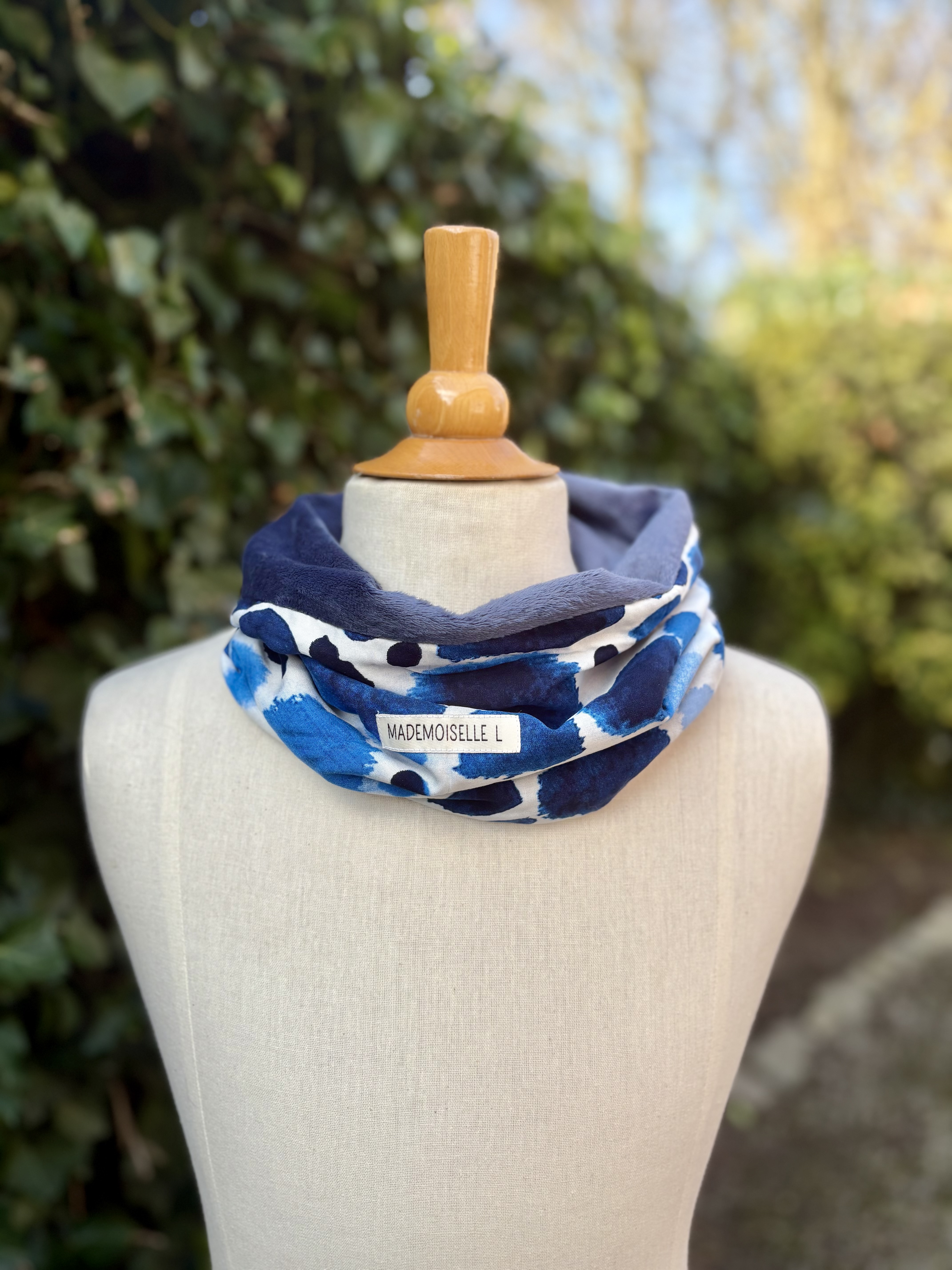 Snood hiver- RONDS BLEUS