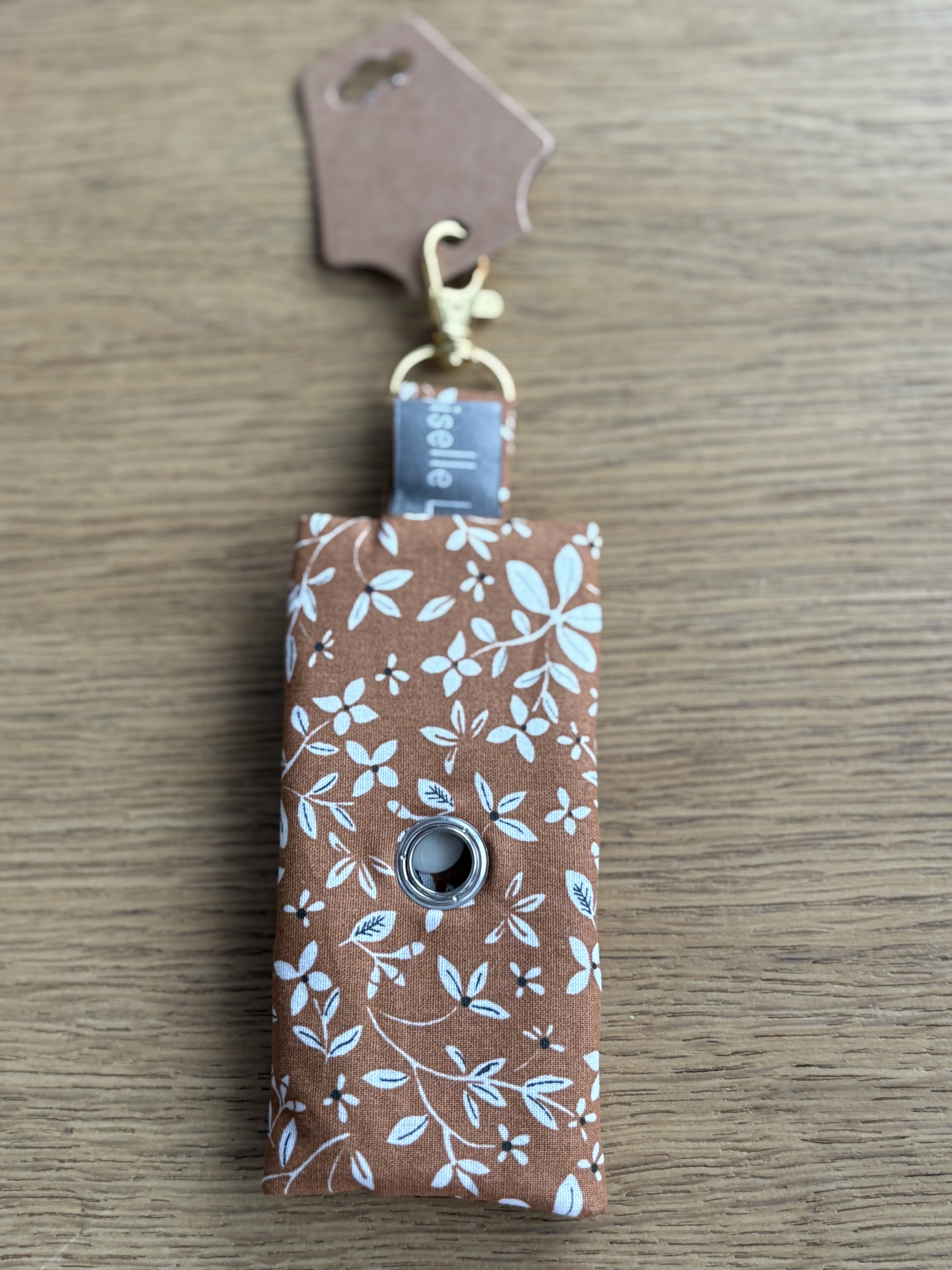 Pochette sac à crotte- CAMEL FLEUR