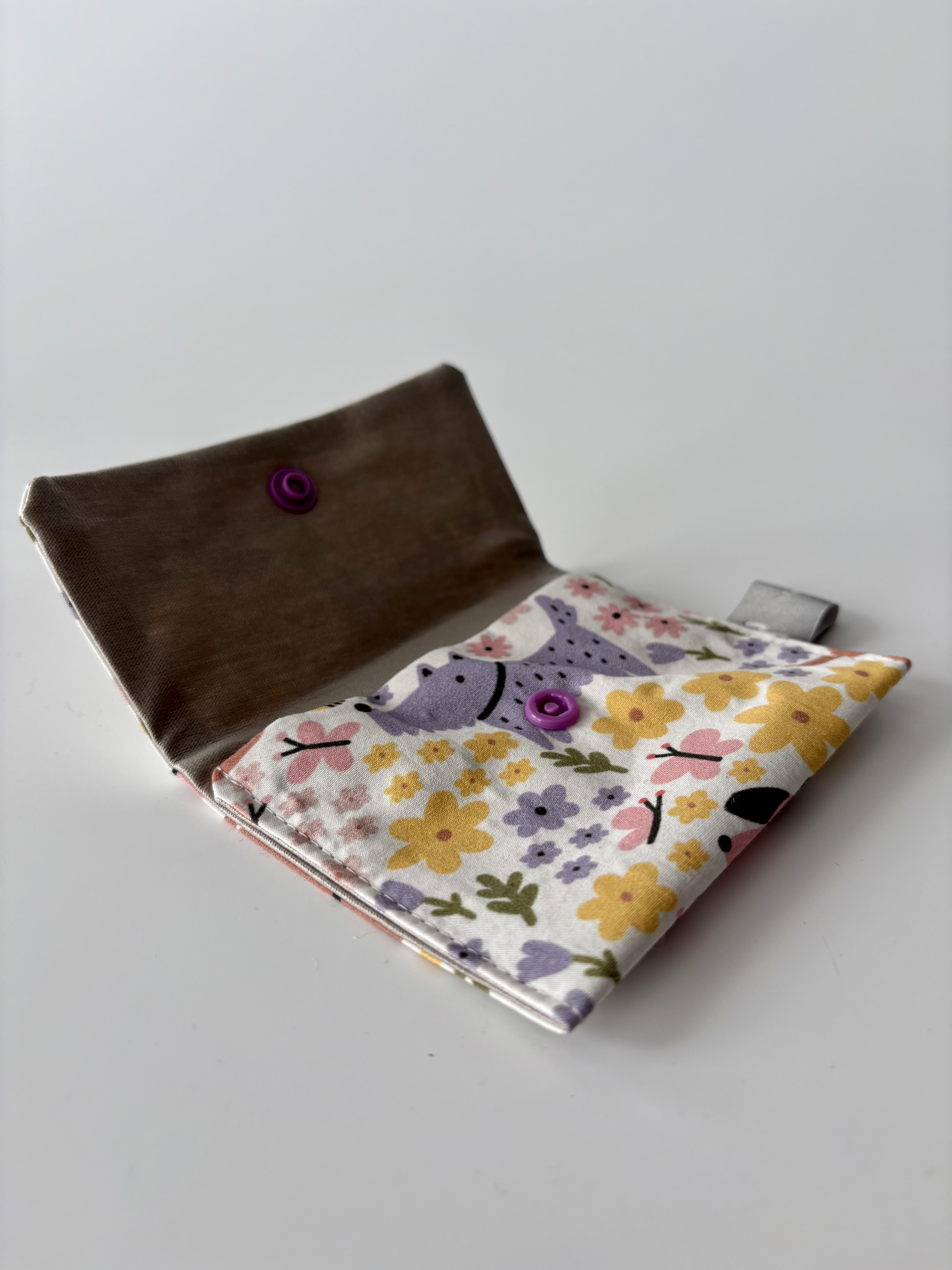 Pochette à biscuits- MAUVE/ROSE +CHIENS