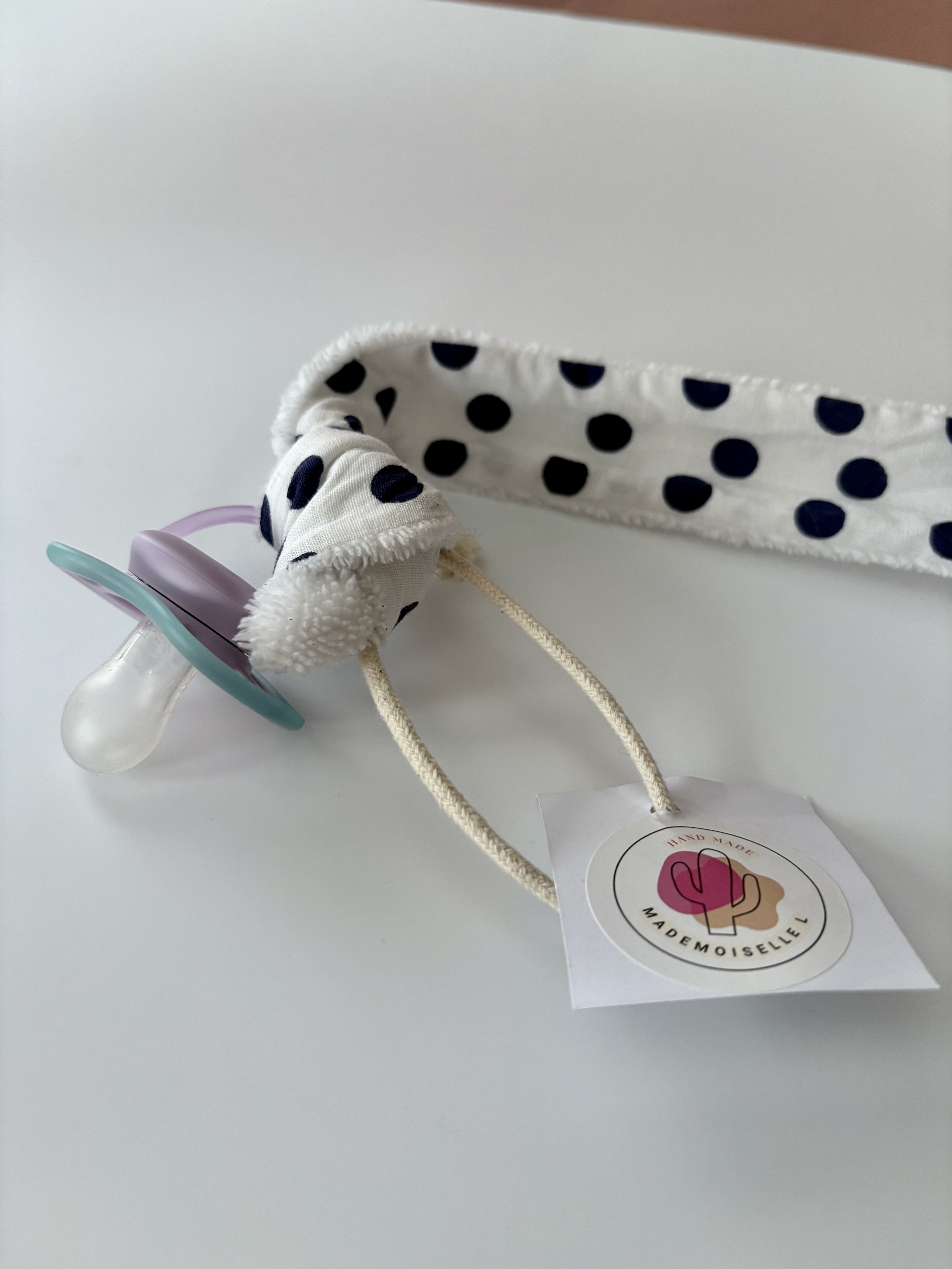 Doudou Raie manta- PETIT MODELE- POIS NOIRS