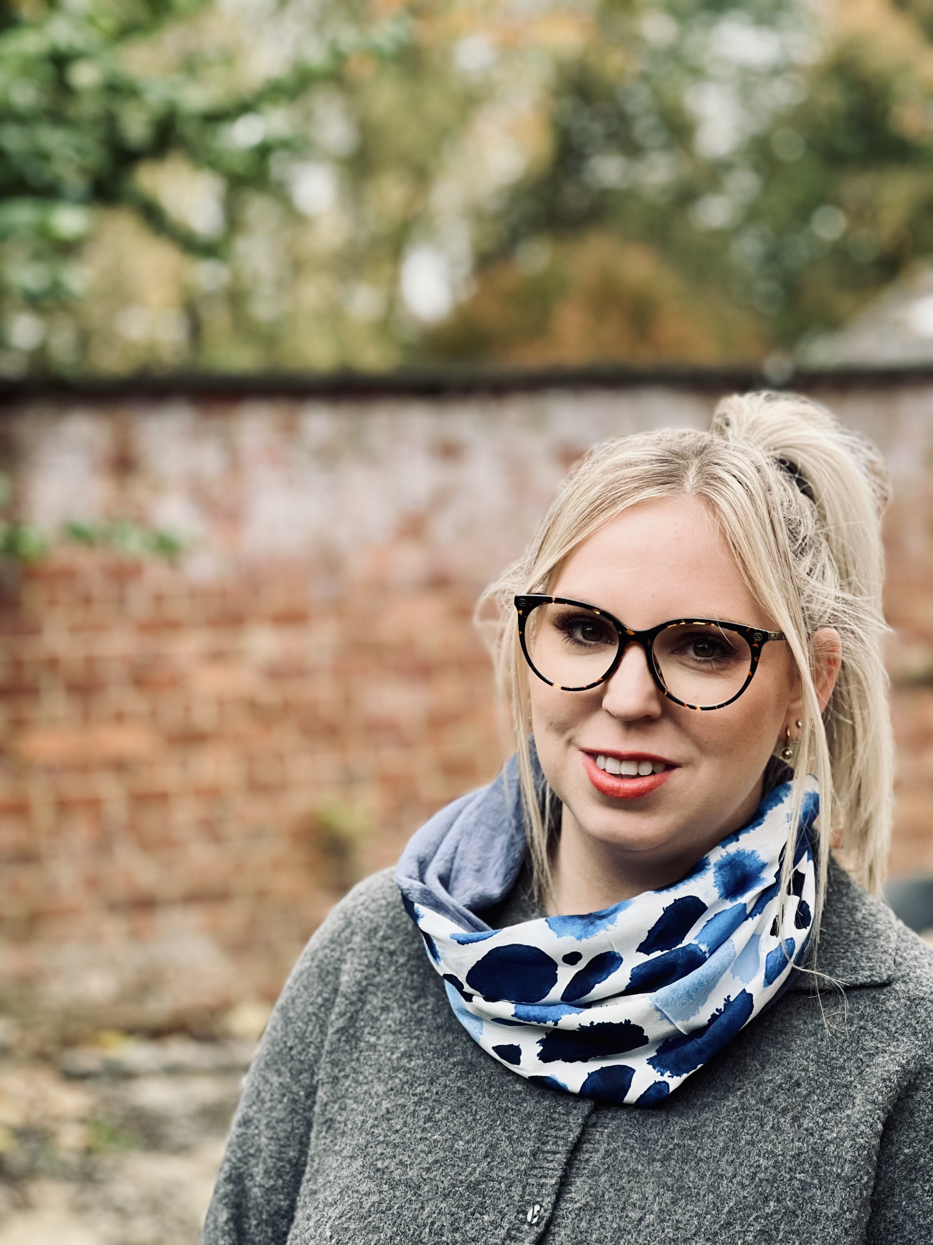 Snood hiver- RONDS BLEUS