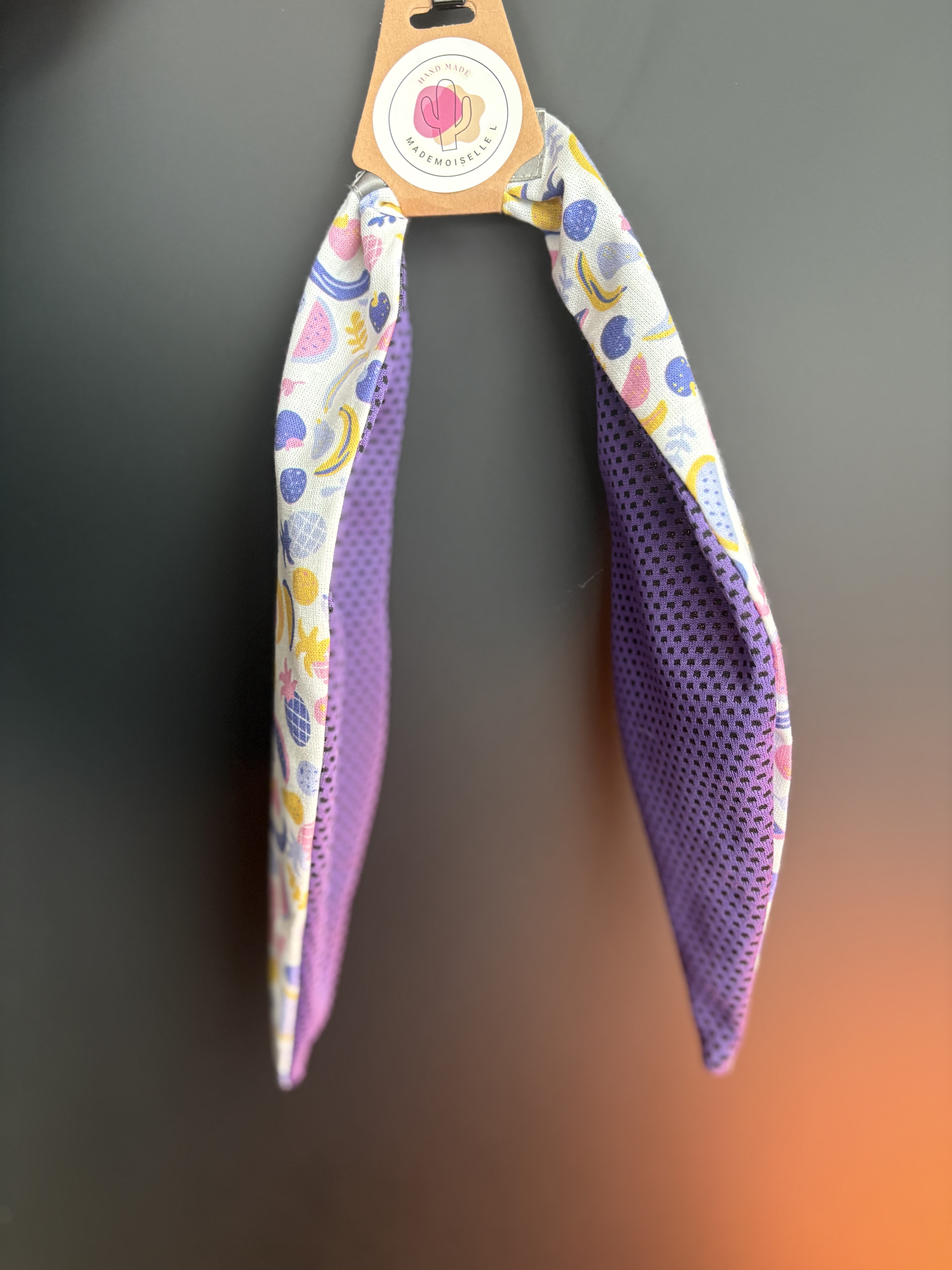 Foulard fraicheur 2 en 1- FRUITS PASTEL