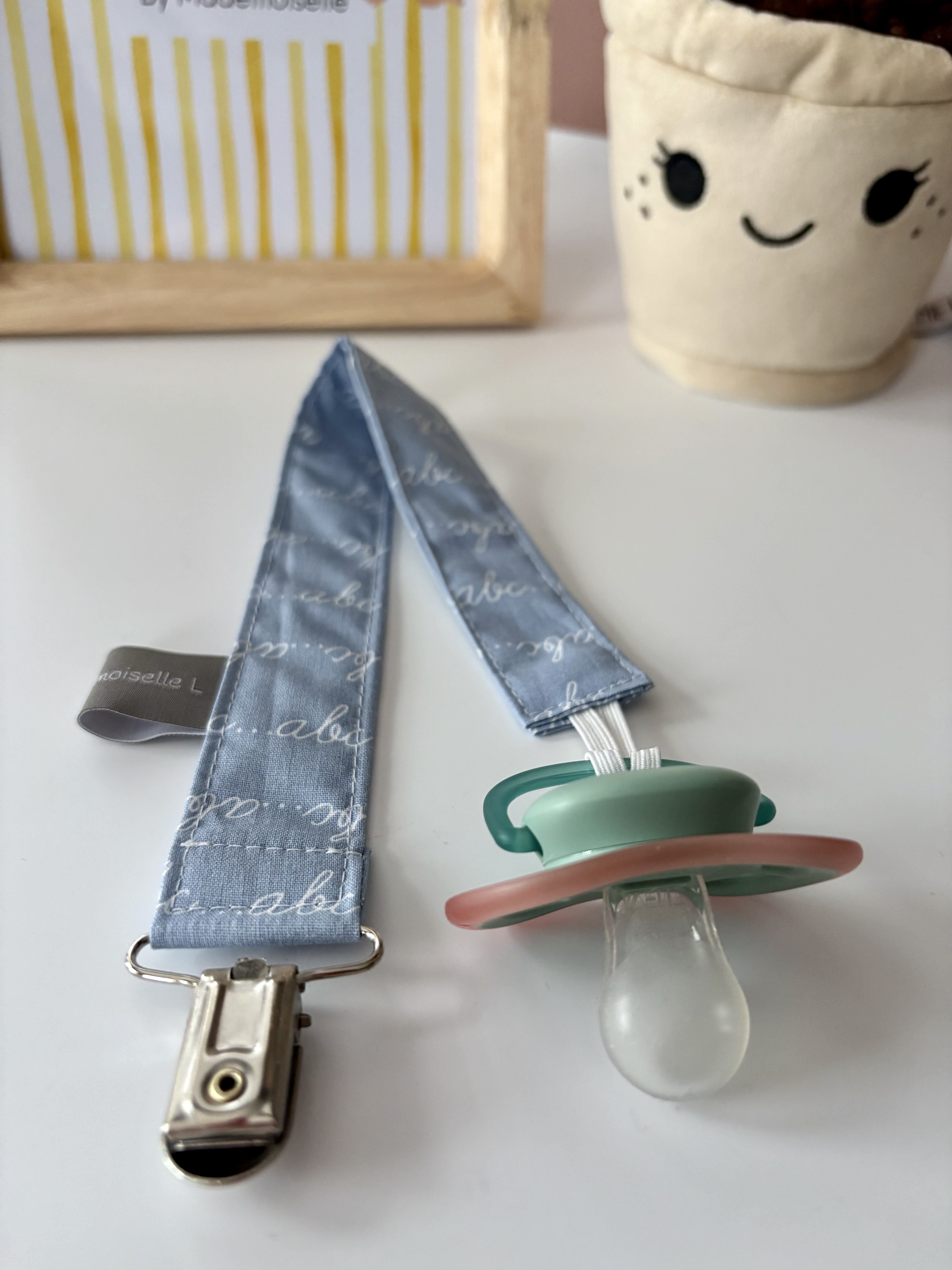 Attache tétine- ABC-BLEU