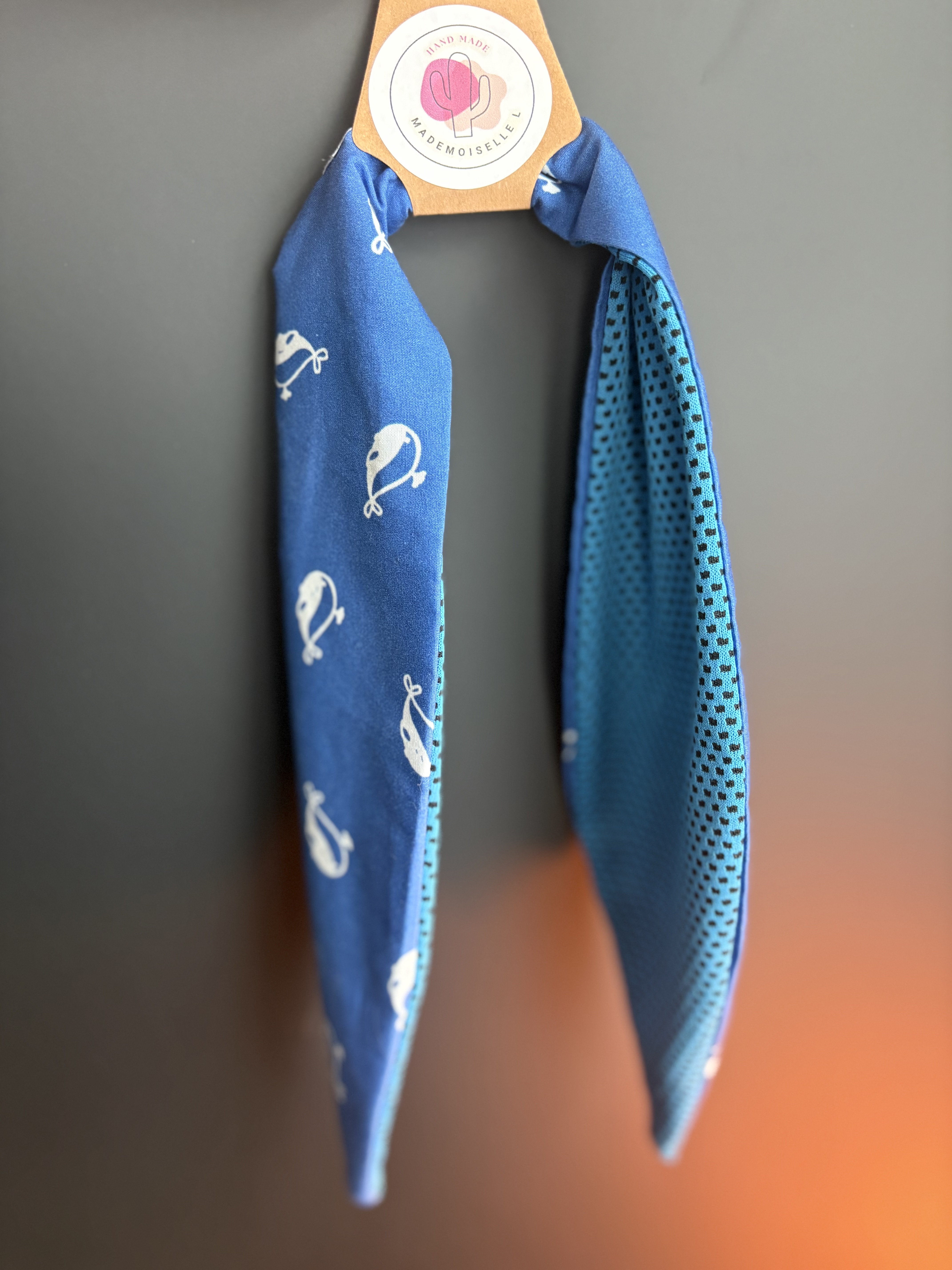 Foulard fraicheur 2 en 1- BALEINES