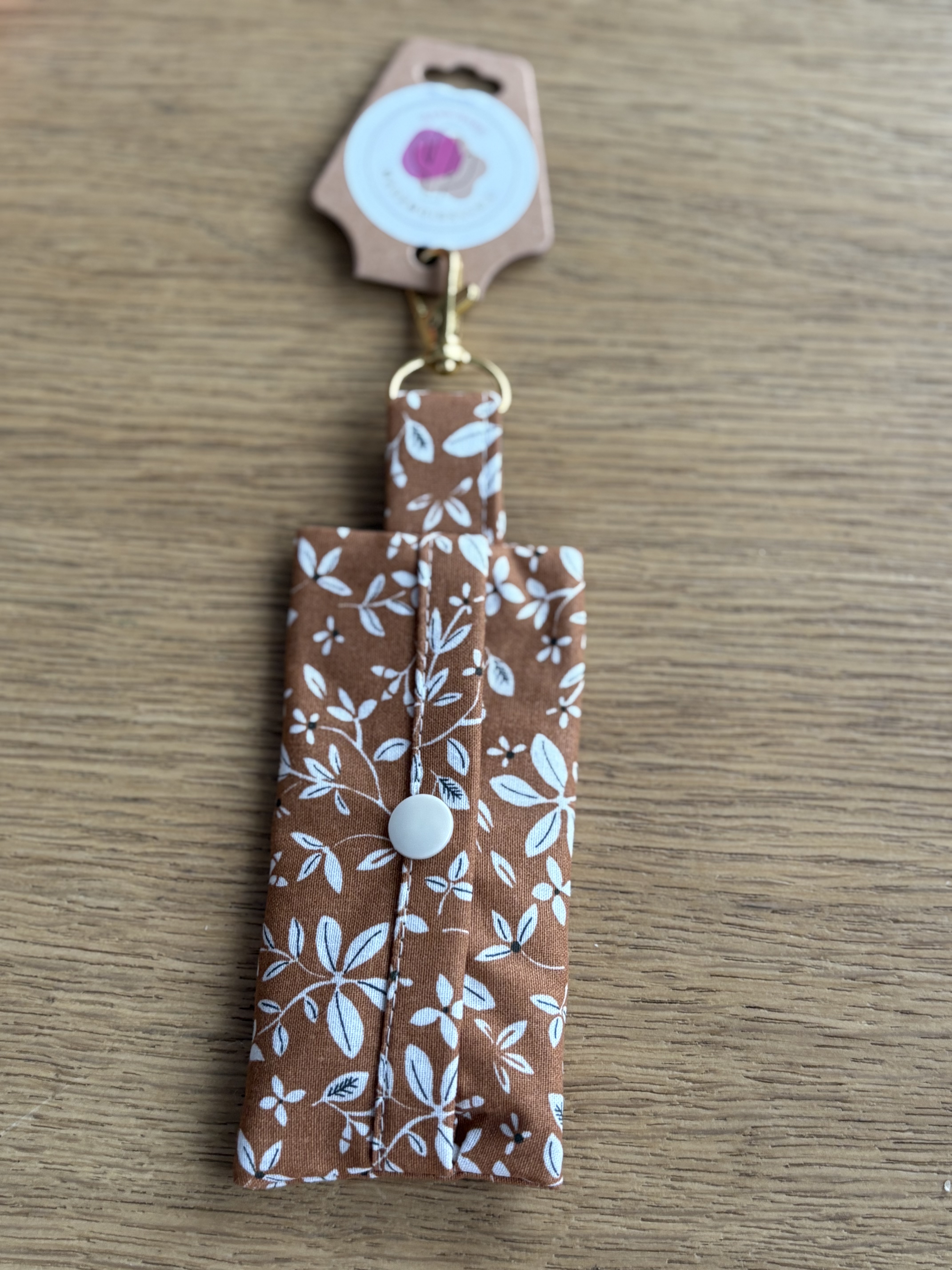 Pochette sac à crotte- CAMEL FLEUR