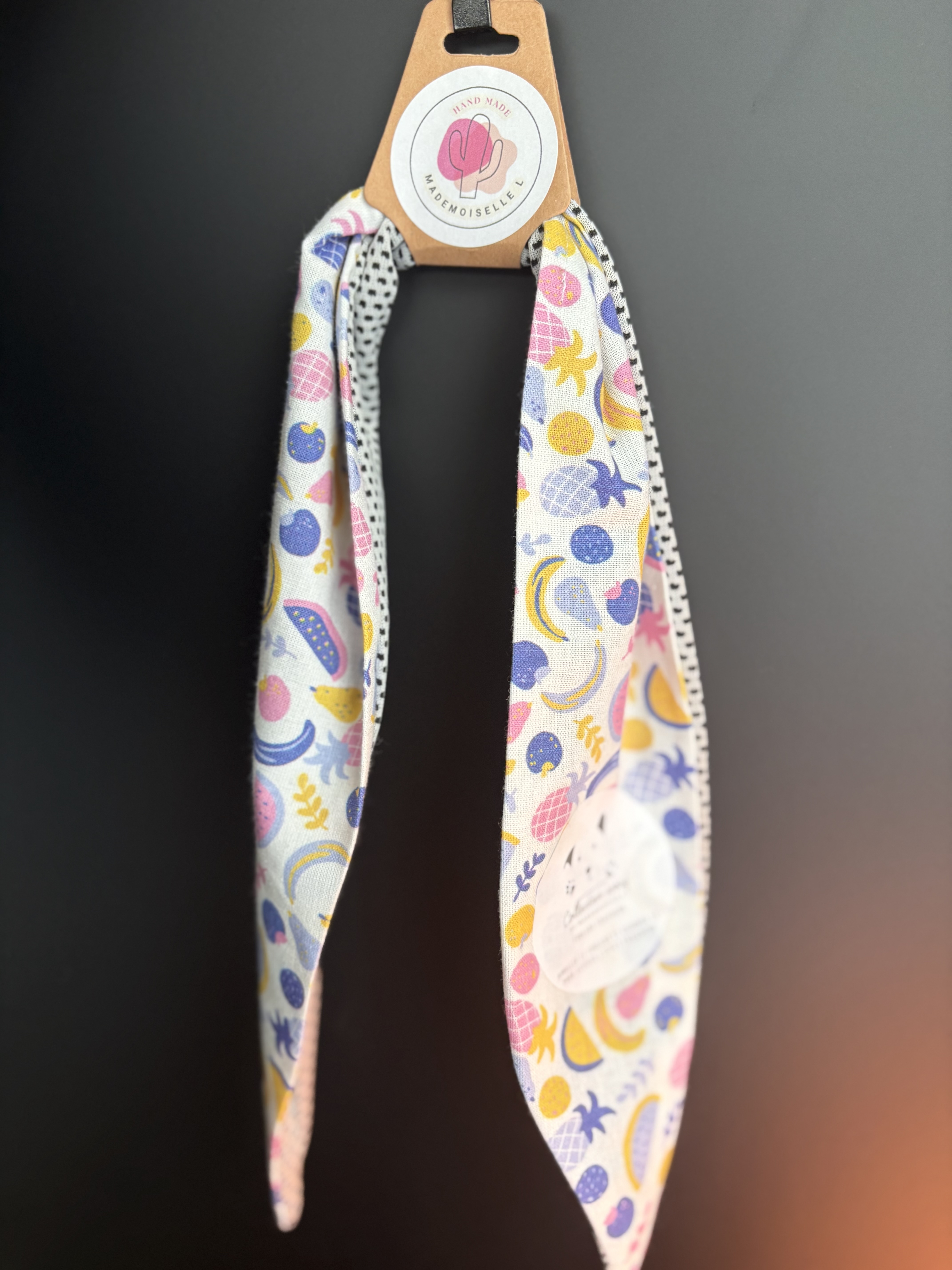 Foulard fraicheur 2 en 1- FRUITS PASTEL