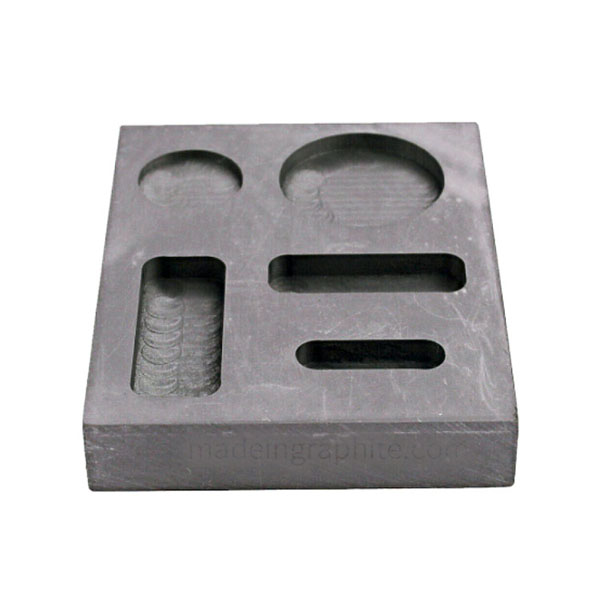 5 IN 1 Graphite Ingot Mold for Gold Bar Round Coin