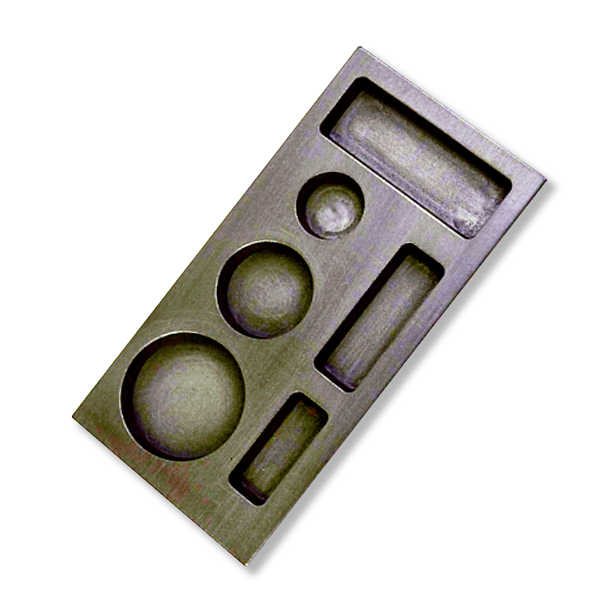 6 IN 1 Graphite Ingot Mold for Gold Bar Round Coin