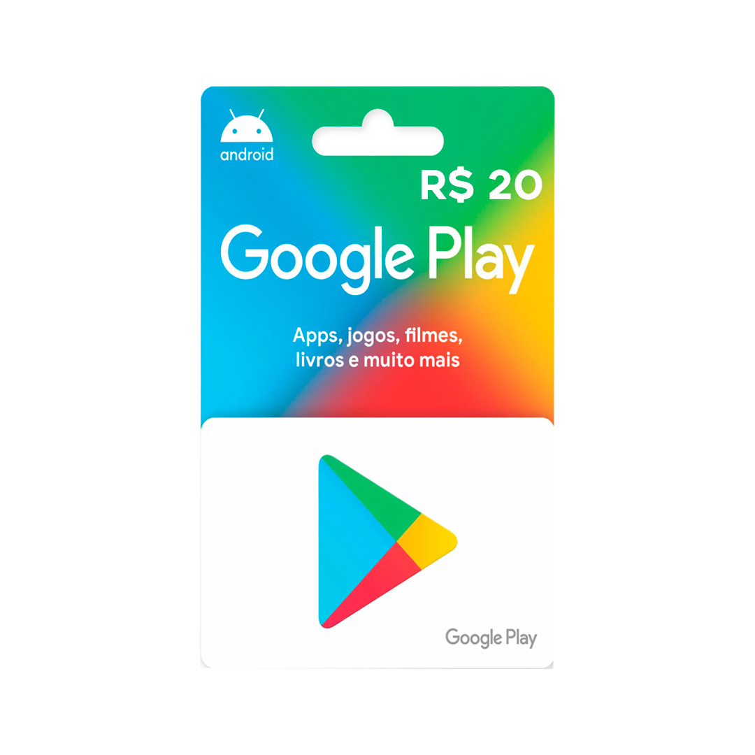 Gift Card Google Play (Android) R$ 20