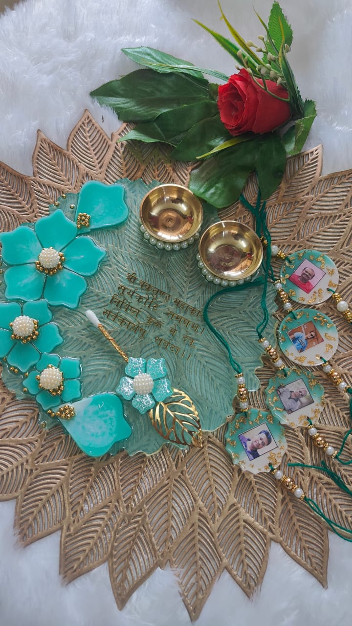 Custom Handmade Resin Pooja Thali