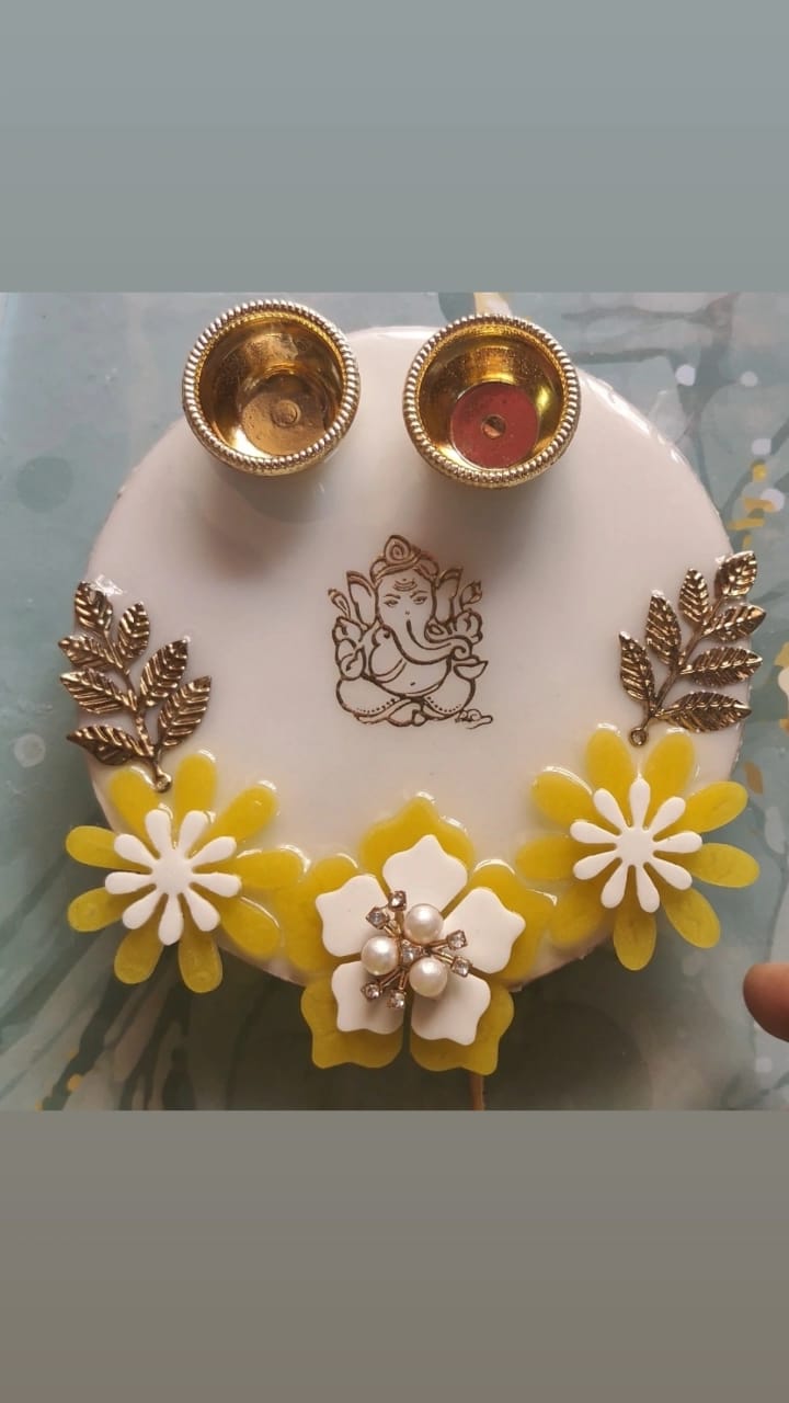 Custom Handmade Resin Pooja Thali