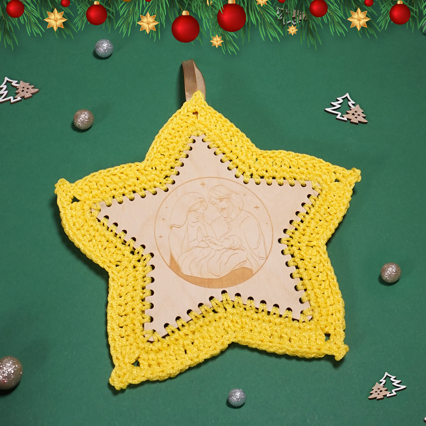 Base in Legno Stella "Sacra Famiglia"