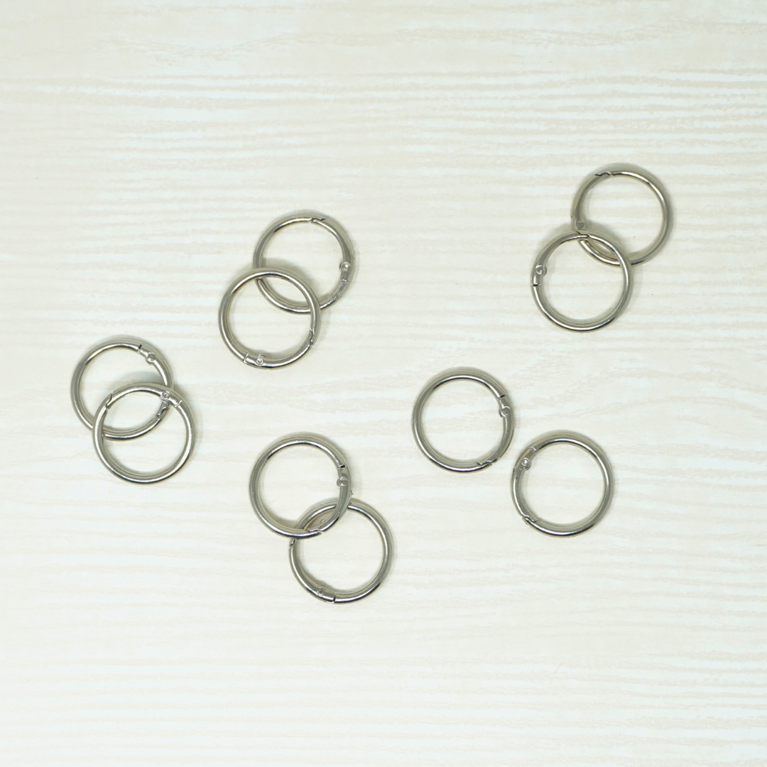 MOSCHETTONI ROTONDI in METALLO per BORSE