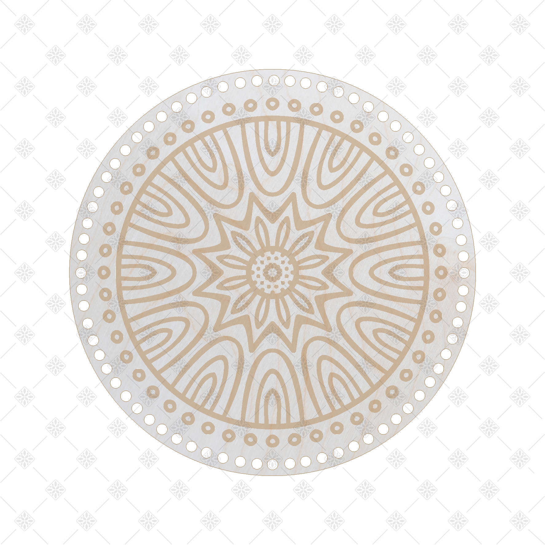 Base in Legno Sotto Piatto Natalizio