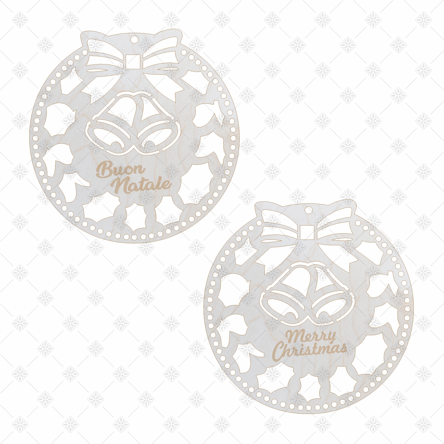 Base in Legno Ghirlande Natalizie