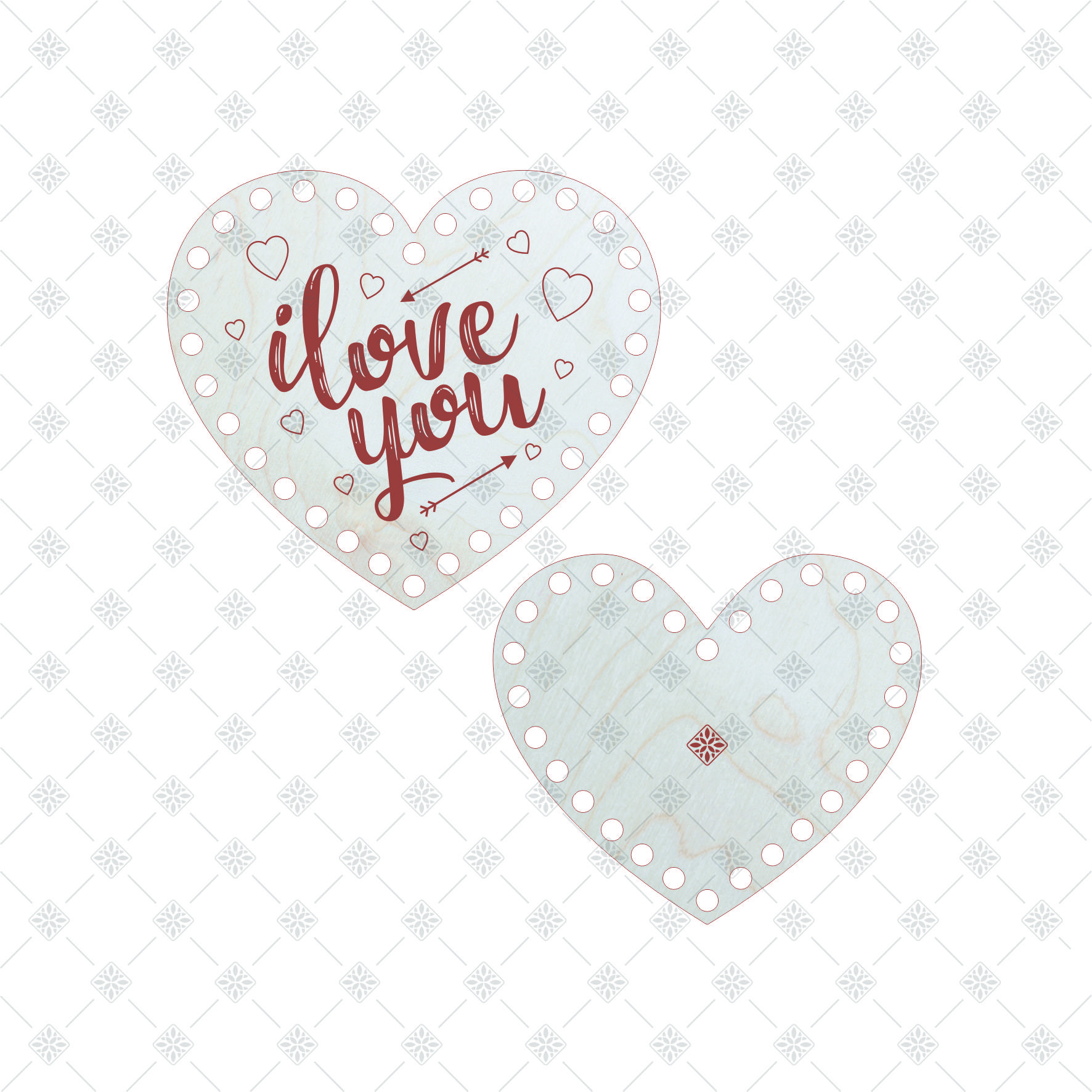 KIT CESTINO CUORE ALL’UNCINETTO