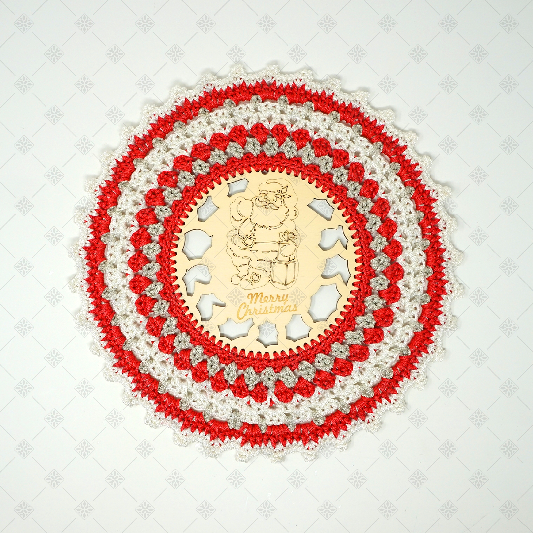 Base in Legno Sotto Piatto Natalizio