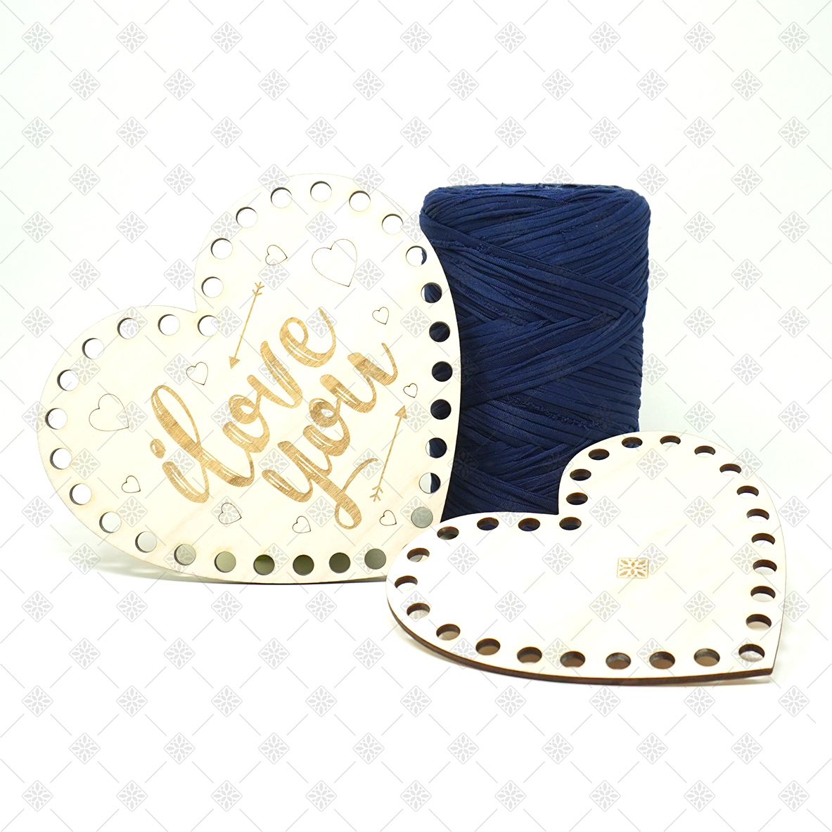 KIT CESTINO CUORE ALL’UNCINETTO