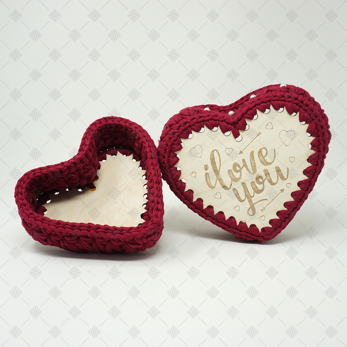 KIT CESTINO CUORE ALL’UNCINETTO