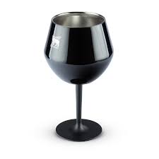 Taça de vinho inox preta
