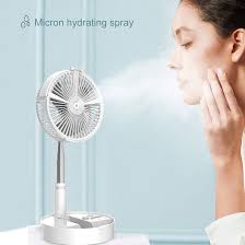 Ventilador com spray hidratante portátil