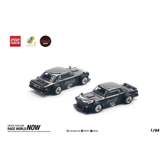  Skyline GT R V8 Drift Hakosuka Coca Cola Chrome Black