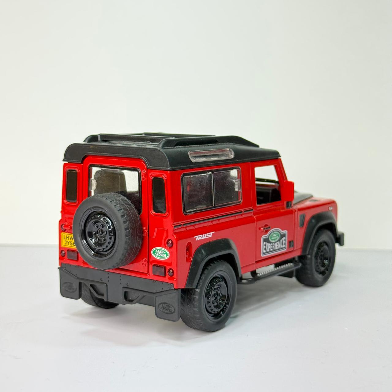 Red Land Rover Defender Model Car