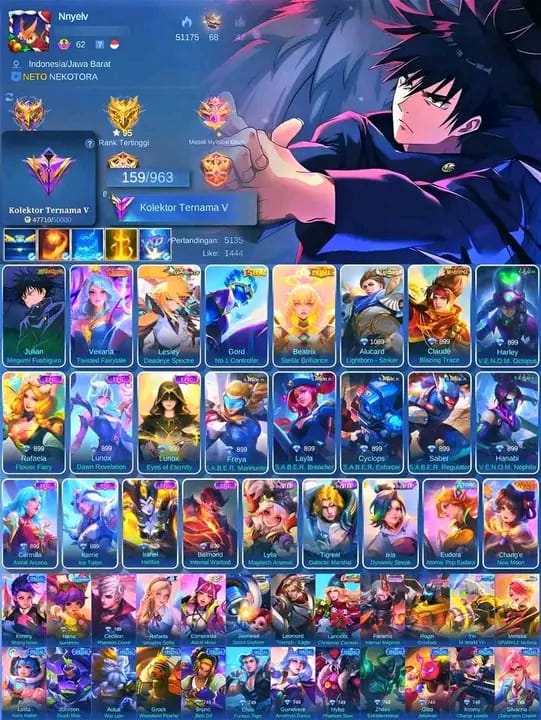 Akun Mobile Legends Sultan