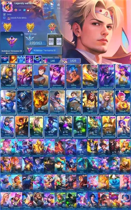 Akun Mobile Legends Sultan