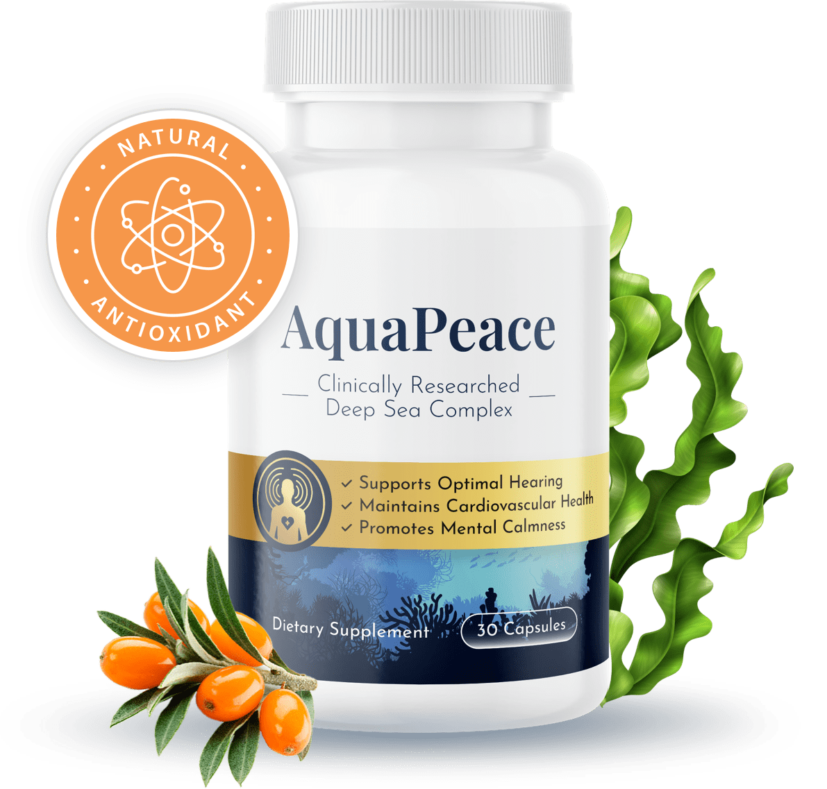 AquaPeace - 100% natural and unique ingredients that are clinically proven to support healthy hearing