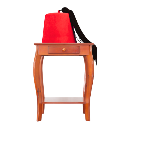 Moorish American Red  Fez with tassel