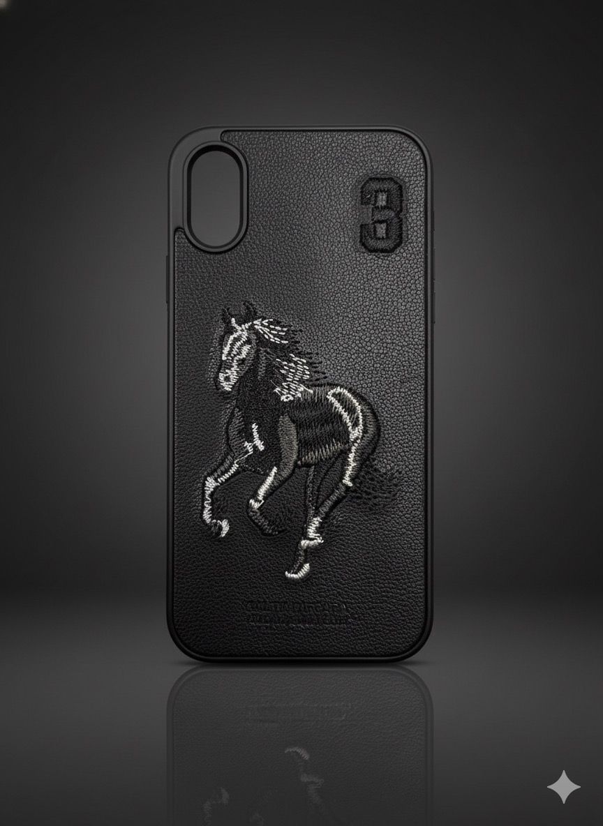 Luxury Embroidered Horse iPhone Case