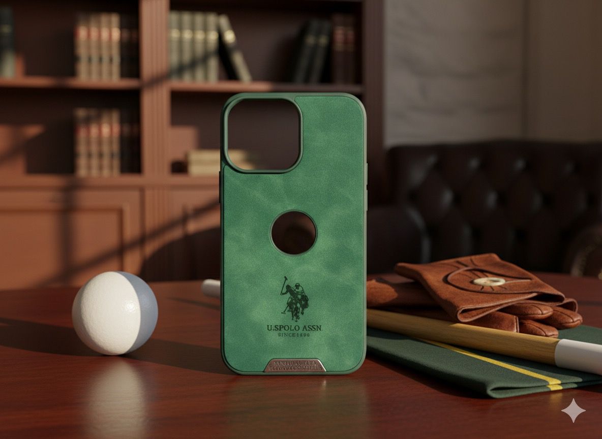 iPhone 16 Pro Max (U.S. Polo Assn. Premium Leather Case) (Green)