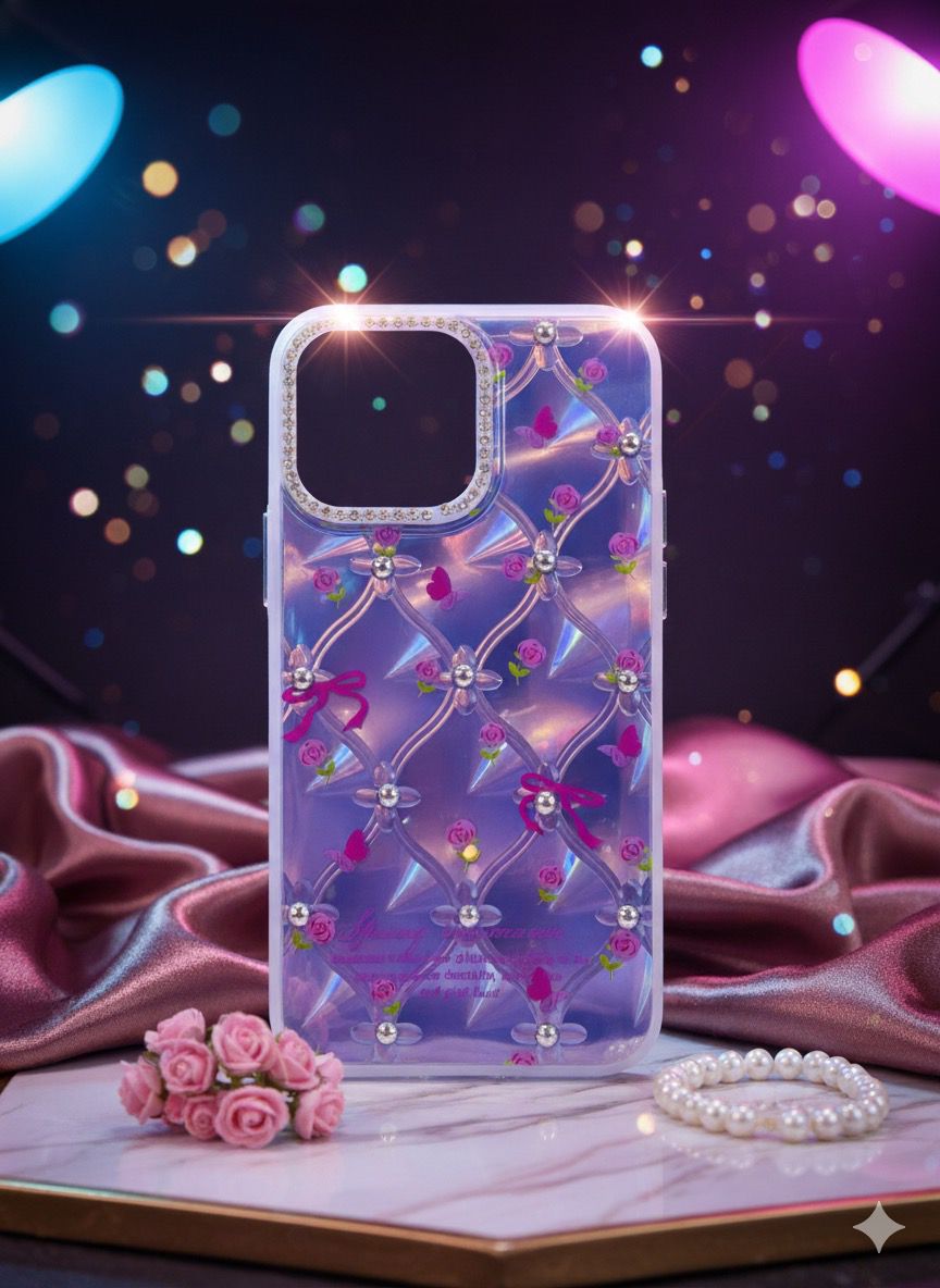 IPHONE 15 PRO MAX (Glam Diamond Rose Case)