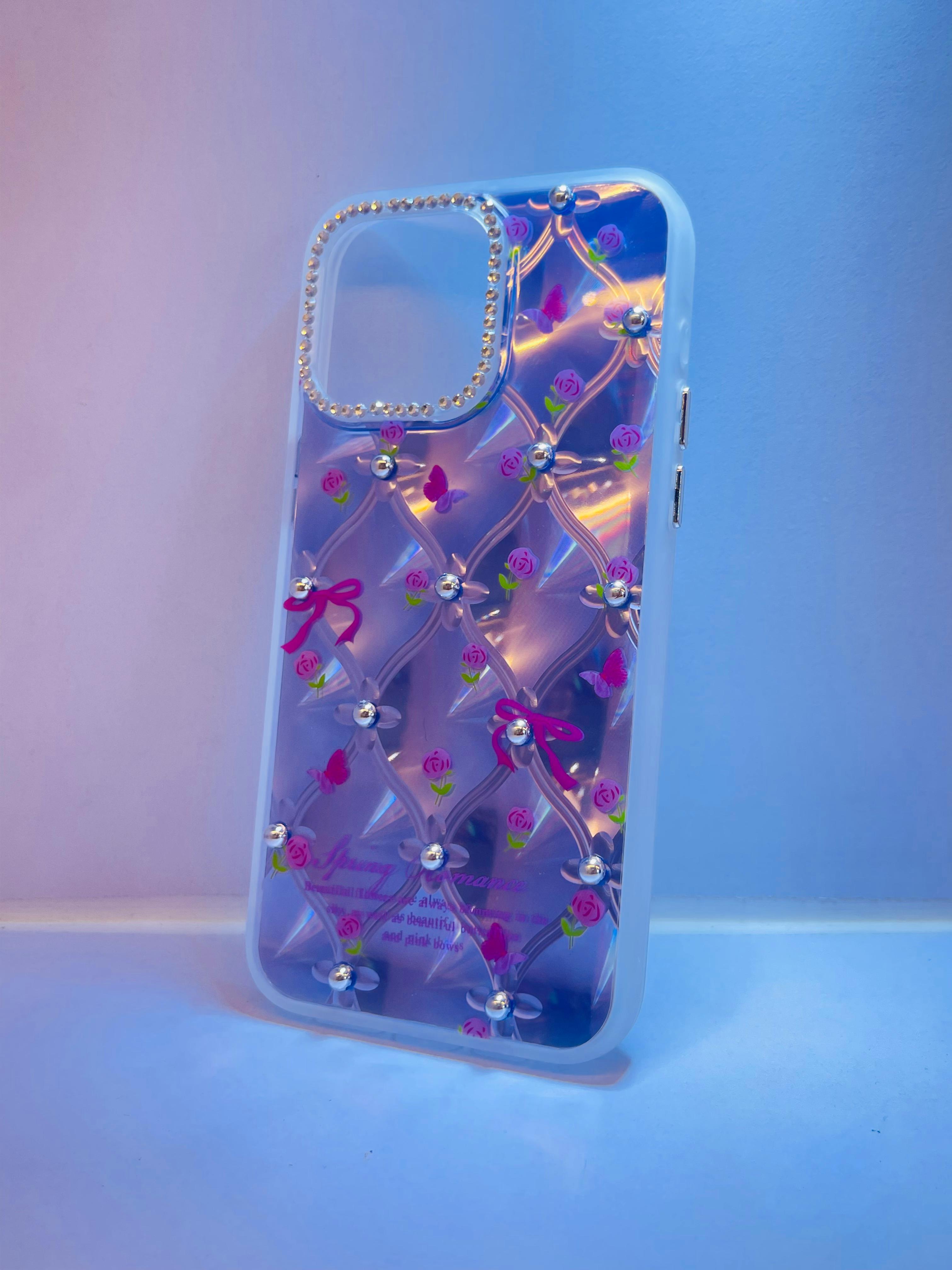 IPHONE 15 PRO MAX (Glam Diamond Rose Case)