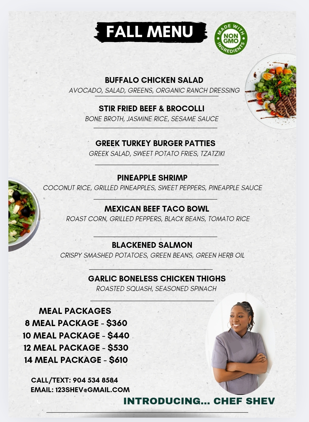 Meat & Fish Menu