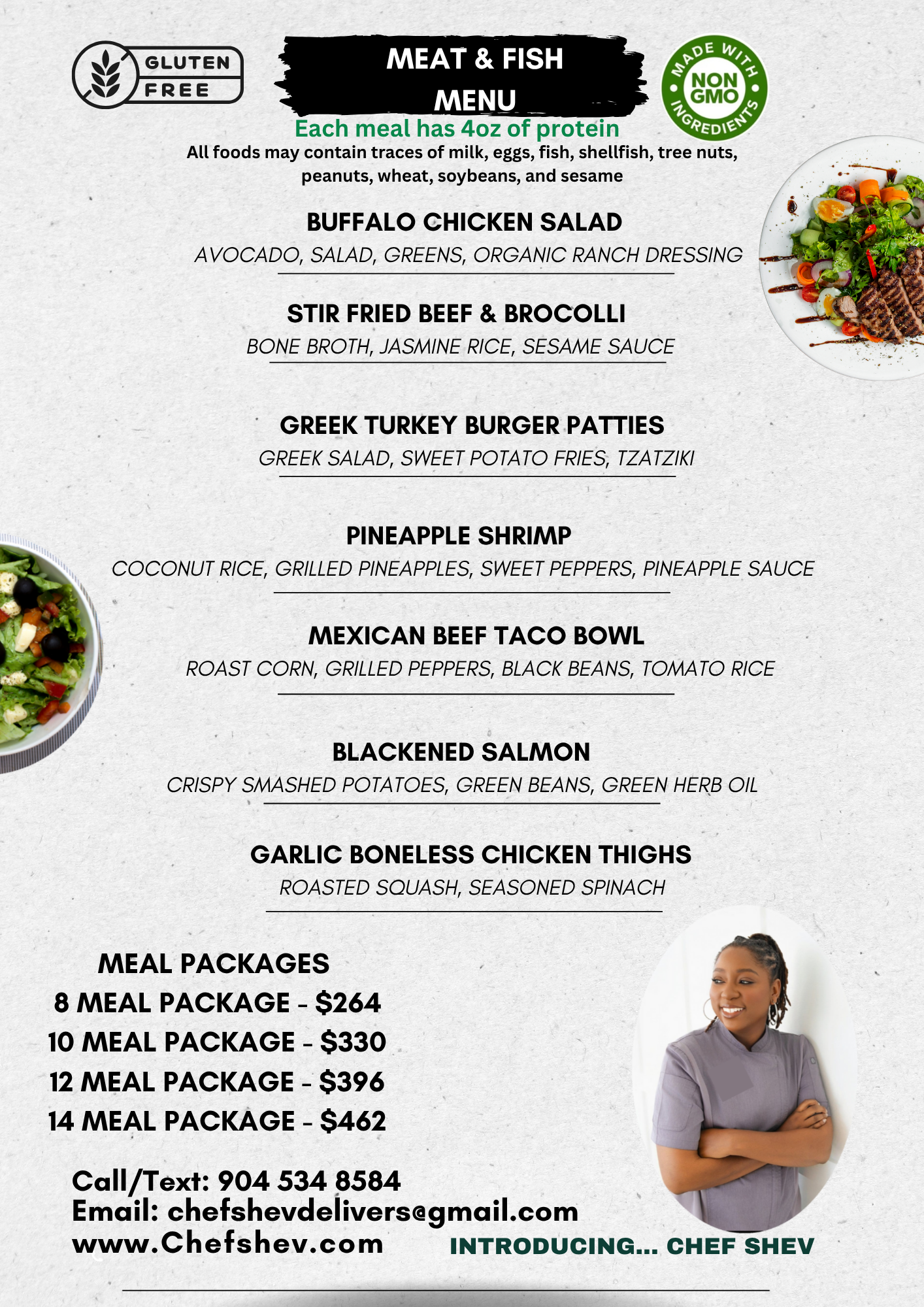 Meat & Fish Menu