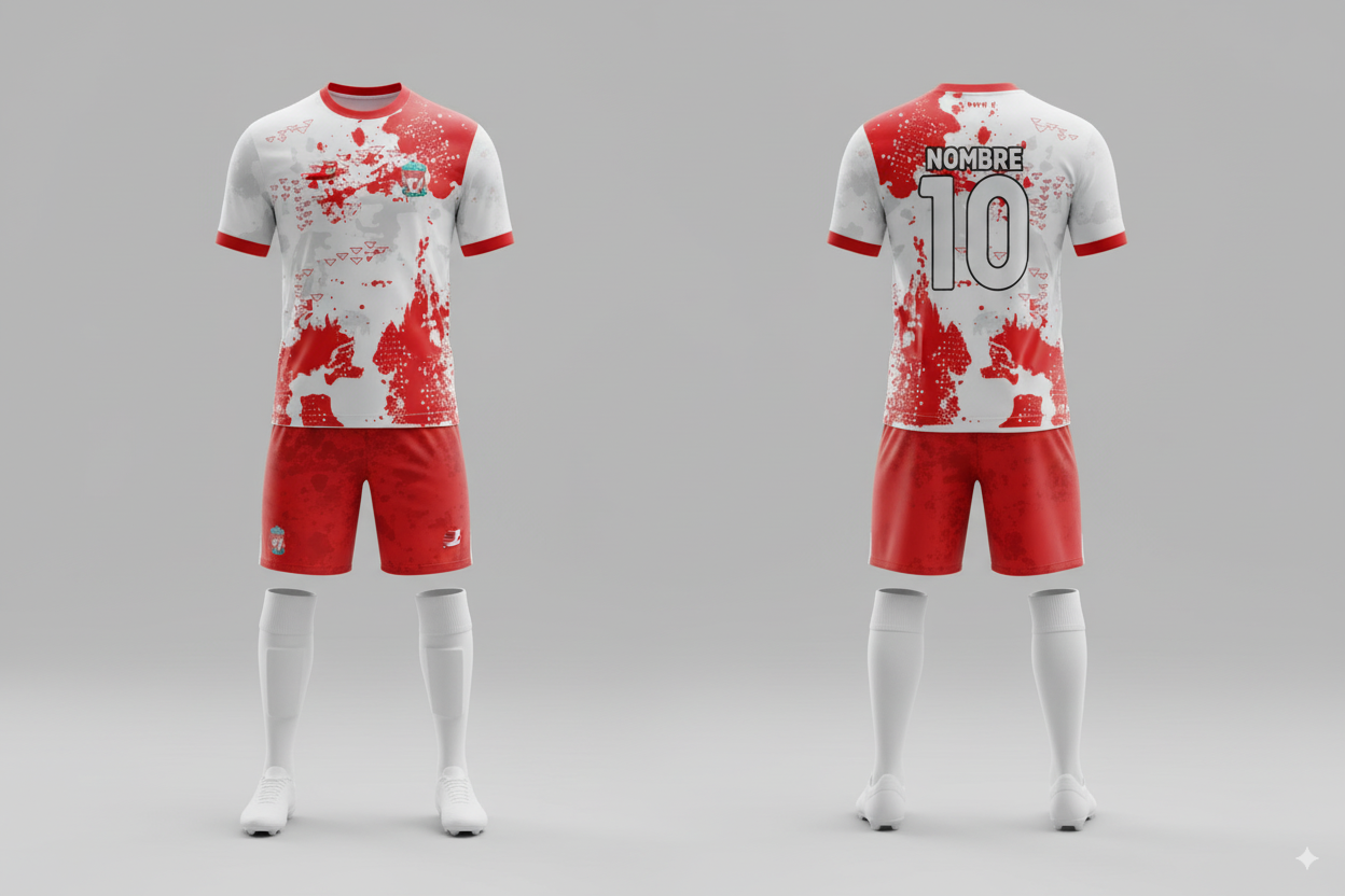 Uniforme personalizado Rojo y Blanco