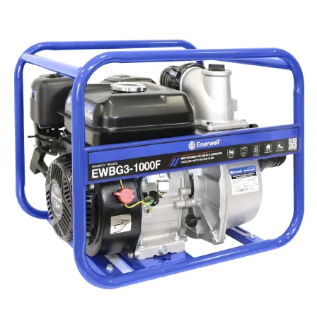 Bomba de agua con motor a gasolina