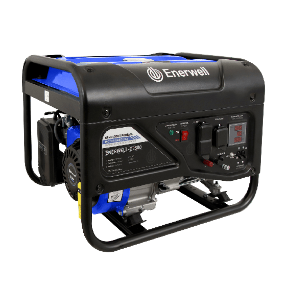 Generador portátil a gasolina 2,500 W 1 x 120/240 VCA ENERWELL-G2500