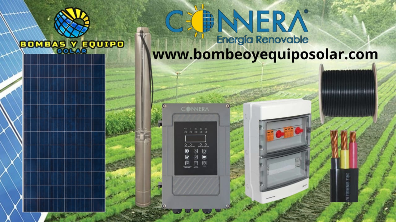 Kit de bombeo solar sumergible 5,500 watts 2.7lps descarga 2" KOLOSX-2.7-550/8