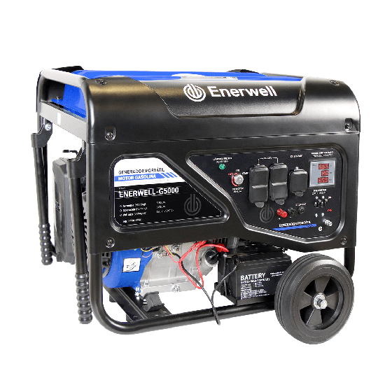 Generador portátil a gasolina 5,000 W 1 x 120/240 VCA ENERWELL-G5000