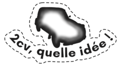 Sticker logo "2CV, quelle idée!"