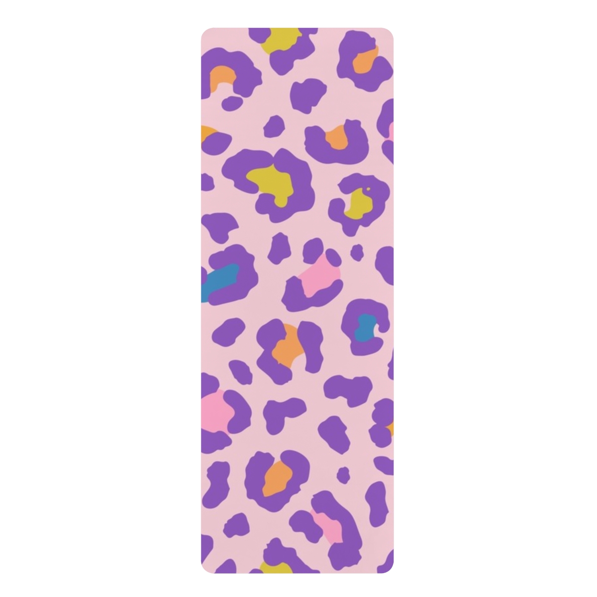 Leopar Pembe Desenli Kaymaz Yoga Matı